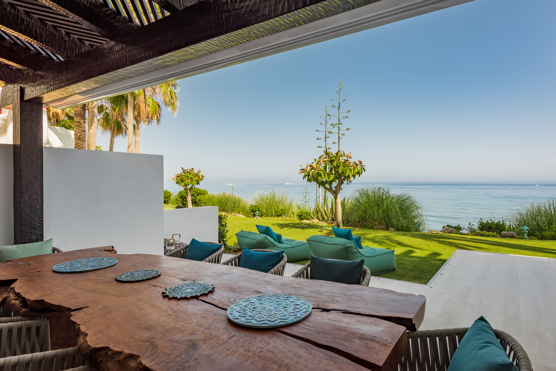 Frontline beach house in Marbella Spain