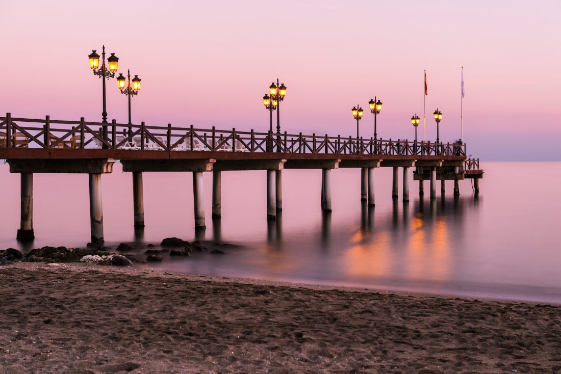 Muelle en la Milla de Oro de Marbella