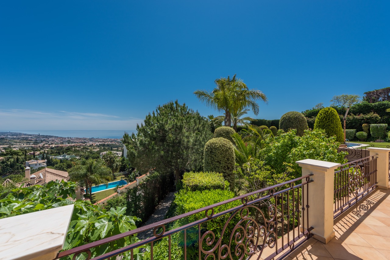 Views to the garden from Sierra Blanca property